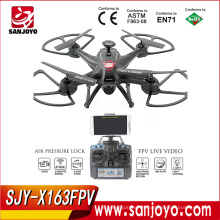 Venta caliente SJY-X163FPV 5.8G FPV Drone con monitor LCD de transmisión Quadcopter VS CX20 X8W Drone sin escobillas